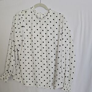 Polka Dot Long Sleeve Blouse
